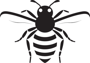 Silhouette of a Buzzing Defender Vectorized Monochrome Hornet Icon