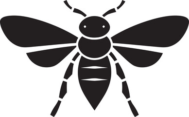 Sleek Lines Midnight Aviator Symbol Graceful Hornet Head Icon Geometric Appeal