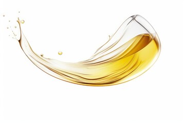 Cosmetic essence oil, or energy fuel oil, isolated on white background, 3d illustration, Generative AI