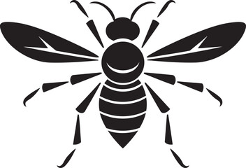 Minimal Hornet Elegance in Vector Art Vectorized Hornet Iconic Minimalism