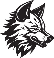 Vectorized Monochrome Hyena Icon Contemporary Hyena in the Night