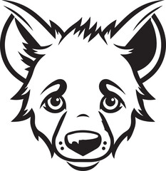 Predator of the Night Minimalistic Charm Abstract Elegance of the Hyena