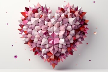 Heart-shaped like badge with a starburst effect as a social media love notification, Generative AI 