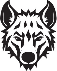 Hunting in Vector Hyena Art Mysterious Monochrome Mark of the Hyena