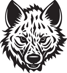 Hyena Fur and Paw Emblem Minimal Hyena Elegance in Vector Art