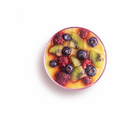 Sweet jelly dessert with berries - healthy eating