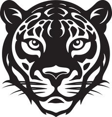 Sleek and Mysterious Jaguar Emblem Graceful Carnivore Tail and Spots Mark