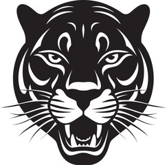 Monochrome Feline Tail and Spots Eyes of the Stealthy Stalker Iconic Minimalism
