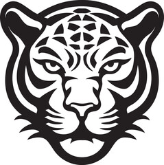 Eyes of the Stealthy Stalker Iconic Minimalism Mysterious Power in Vector Form