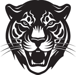 Nocturnal Artistry of the Jaguar Sleek and Abstract Predator Emblem