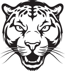 Geometric Power Emblem in Black Predator of the Night Minimalistic Charm