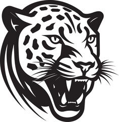 Predator of the Night Minimalistic Charm Abstract Elegance of the Jaguar