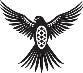 Silhouette of a Soaring Hunter Swooping with Style Modern Kestrel Icon