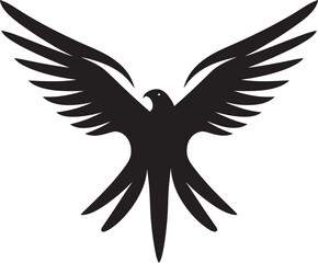 Mysterious Monochrome Mark of the Kestrel Kestrel Talons and Feathers Emblem