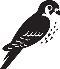 Simplicity of the Avian Predator in Shadows Monochrome Majesty Vectorized Kestrel Iconic Minimalism