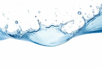 liquid water splash with bubble white background, Generative AI