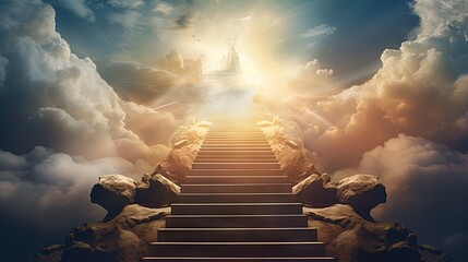 Stairway to heaven - obrazy, fototapety, plakaty