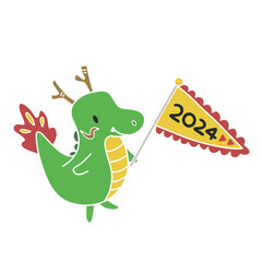 辰年、2024年賀状素材、ベクター