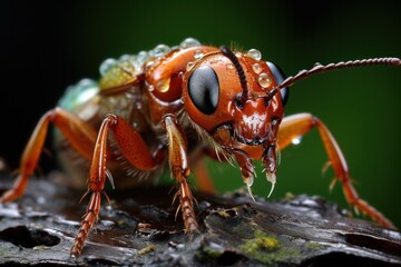 Fototapeta premium Extreme photographs with a macro lens of different insects.