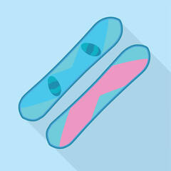 Winter Sports Vector Snowboard. Accessories icon, sport equipment