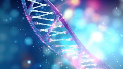 DNA medical background. Biotechnology helix gene. White futuristic background.
