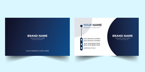 blue gradient own visiting card Modern, Creative business card, name card,  corporate, contact us, void, grab, bulletin, introduction, recruitment,elegant,real estate business card - obrazy, fototapety, plakaty