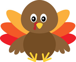 Turkey Thanksgiving day vector image or clip art.