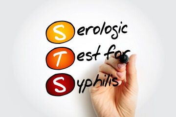 STS - Serologic Test for Syphilis acronym, medical concept background