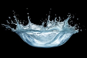 Crown water Liquid splash white, Generative AI