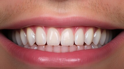 Teeth and smile makeover with dental crown and dental ceramic veneers.