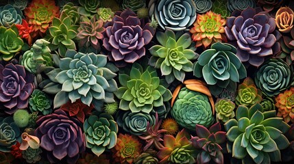 Succulents. Top view