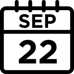 09-September - 22 Line Black Icon pictogram symbol visual illustration 