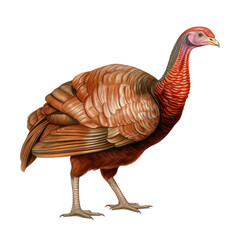 3D rendering of a turkey bird isolated on white background