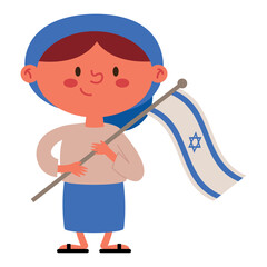 israel woman waving flag