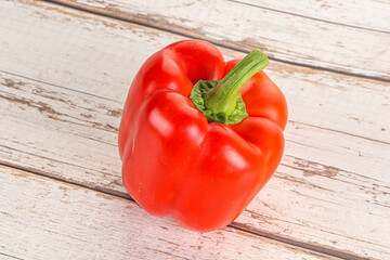 Ripe red Bulgarian bell pepper