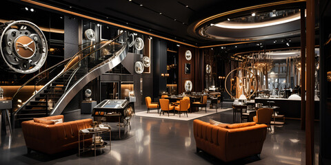 A luxurious and highend retail space with an immersive and innovative design ,Foshan hob Designer Diamond generative ai
