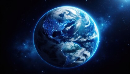  Earth in Blue Sunrise