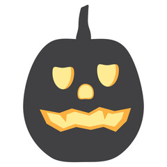 halloween pumpkin face illustration