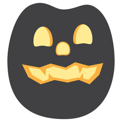 halloween pumpkin face illustration