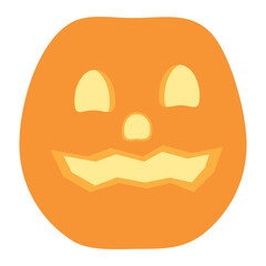 halloween pumpkin face illustration
