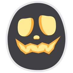 halloween pumpkin face illustration