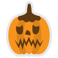halloween pumpkin face illustration