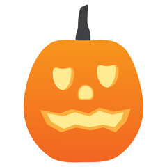 halloween pumpkin face illustration