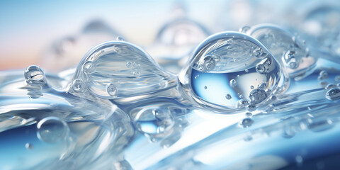 A close-up of a clear liquid cosmetic - obrazy, fototapety, plakaty