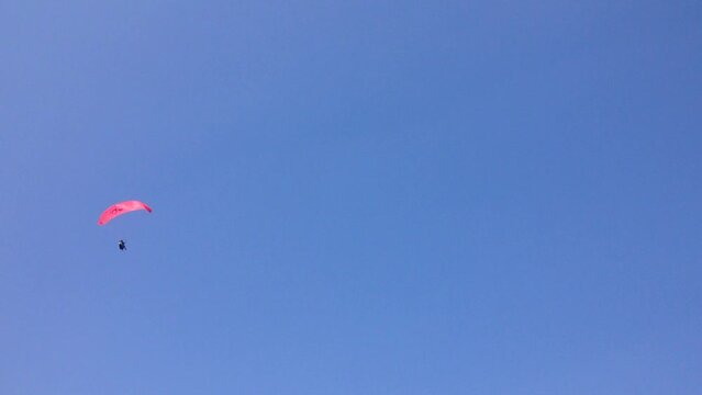 paragliding in the sky