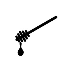honey dipper icon vector with flat design