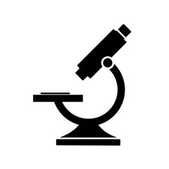 microscope icon vector with flat design
