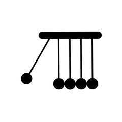 Newton's cradle icon vector with simple design