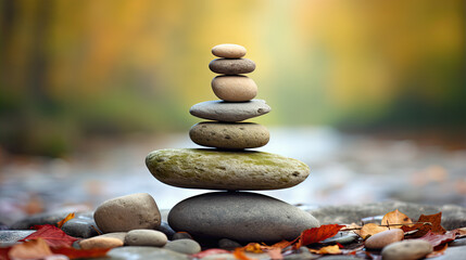 Balancing stones background. Symbols of harmony and focus.