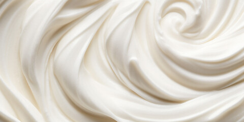 Close up of white Natural Creamy Vanilla cream texture